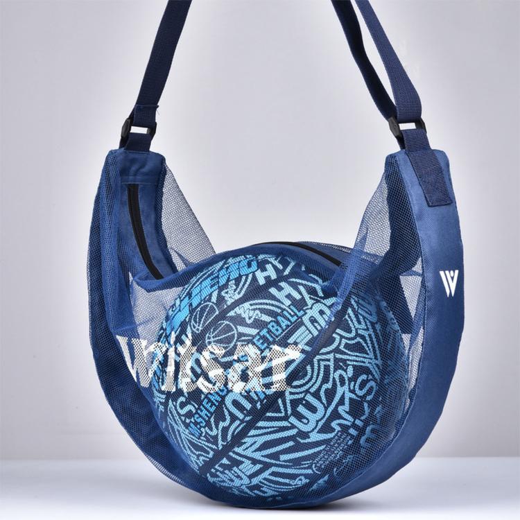 Witsar Crossbody Basketball Bag Breathable Mesh Sports Ball Carrier with Inner Zipper Pocket
