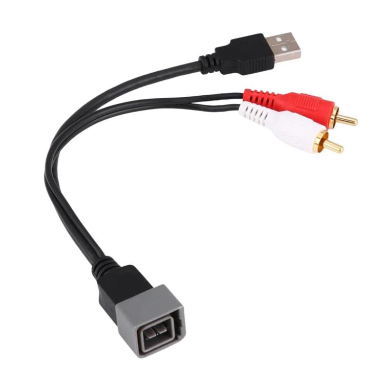 For Nissan Juke Car Stereo CD Player To 2-Channel RCA Audio + USB Data Cable, For Nissan Juke