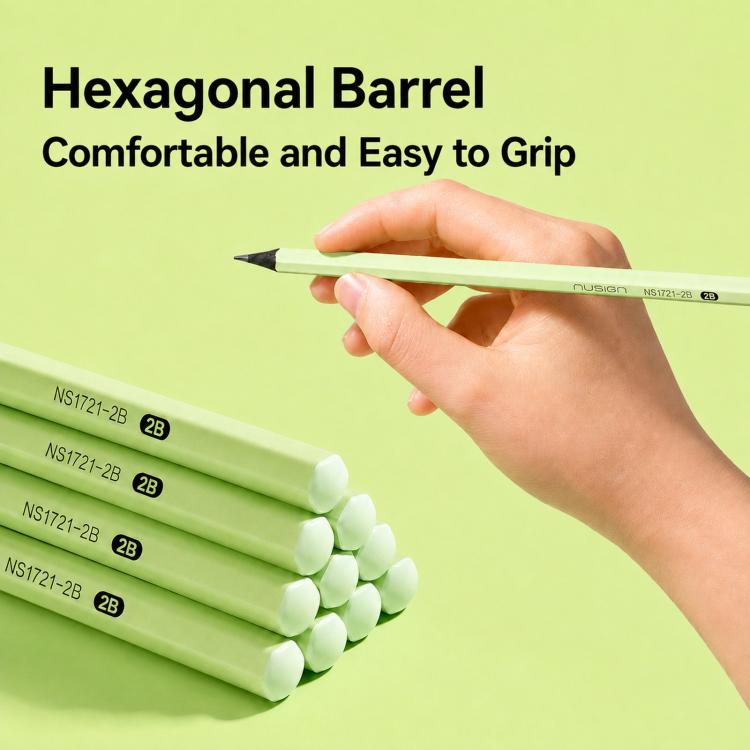 Deli 10 PCS/Pack Student Writing And Drawing Pencils Easy To Sharpen Sketch Pencils, HB, 2B