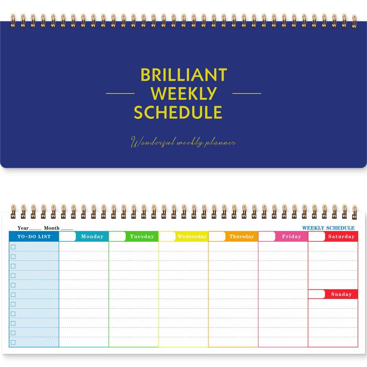Undated Weekly Planner Pad Desktop Weekly Schedule Notebook with To-Do List 12 x 4.8 inch 60 Sheets