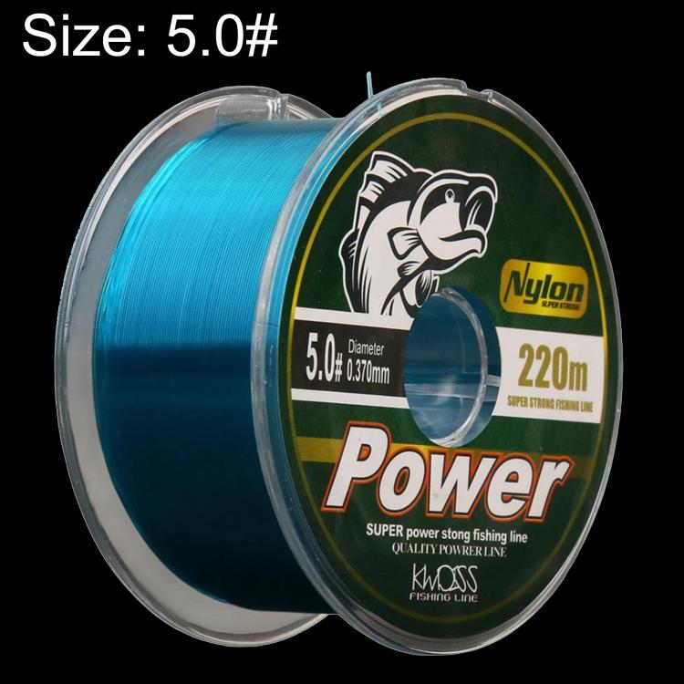 Kwdiss 220m Nylon Fishing Line Casting Line For Spinning Rod & Sea Rod Long Cast Fishing Line, 0.8#, 1.0#, 1.2#, 1.5#, 2.0#, 2.5#, 3.0#, 3.5#, 4.0#, 4.5#, 5.0#, 6.0#, 7.0#, 8.0#