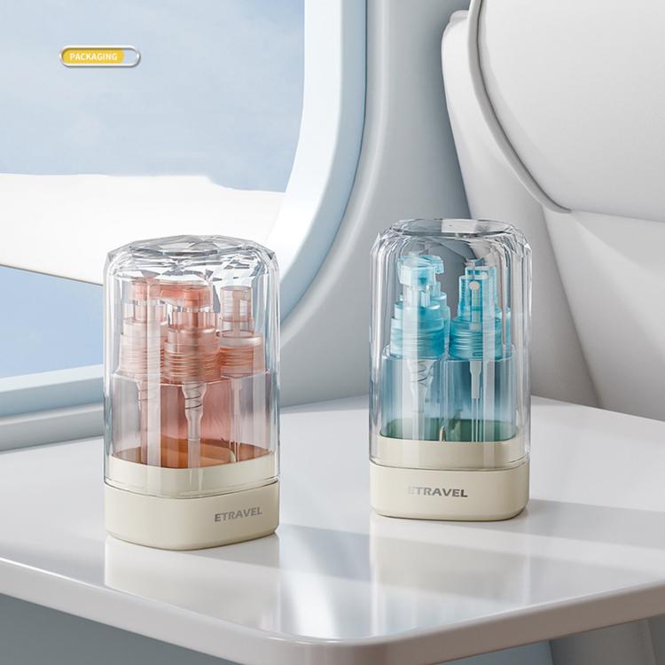 ETRAVEL 4-in-1 Travel Bottle Set Toiletry Dispenser Kit with 2 Lotion Pumps & 2 Fine Mist Sprays