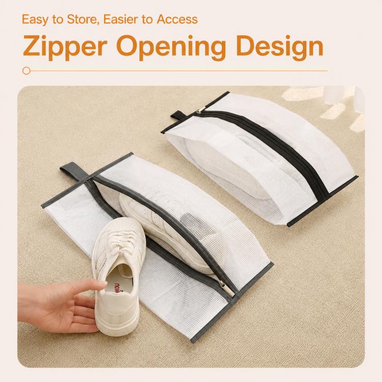 Clear Boot Storage Bags Waterproof Shoes Dust Cover With Handle & Zipper, 28x20x28cm Gray, 28x20x28cm Black, 28x20x48cm Gray, 28x20x48cm Black, 20x40cm Gray, 20x40cm Black
