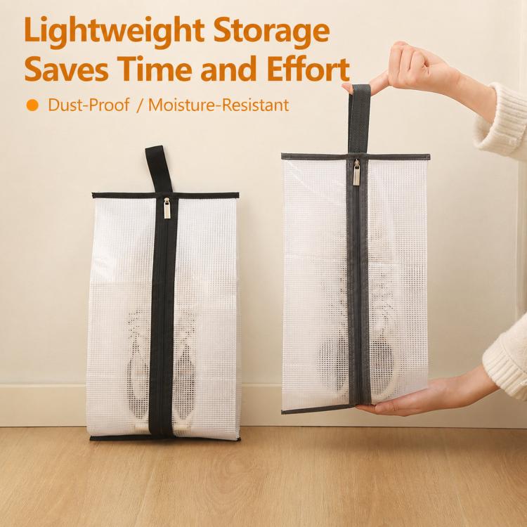 Clear Boot Storage Bags Waterproof Shoes Dust Cover With Handle & Zipper, 28x20x28cm Gray, 28x20x28cm Black, 28x20x48cm Gray, 28x20x48cm Black, 20x40cm Gray, 20x40cm Black
