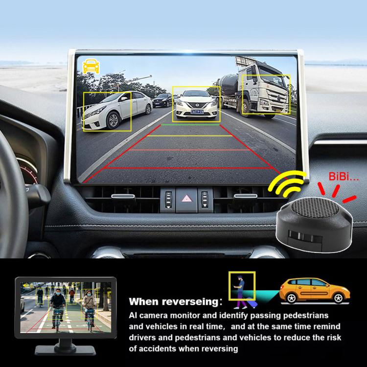 AHD Blind Spot Monitoring Reverse Camera With Pedestrian & Vehicle Detection Audio Alert, CAM04AI