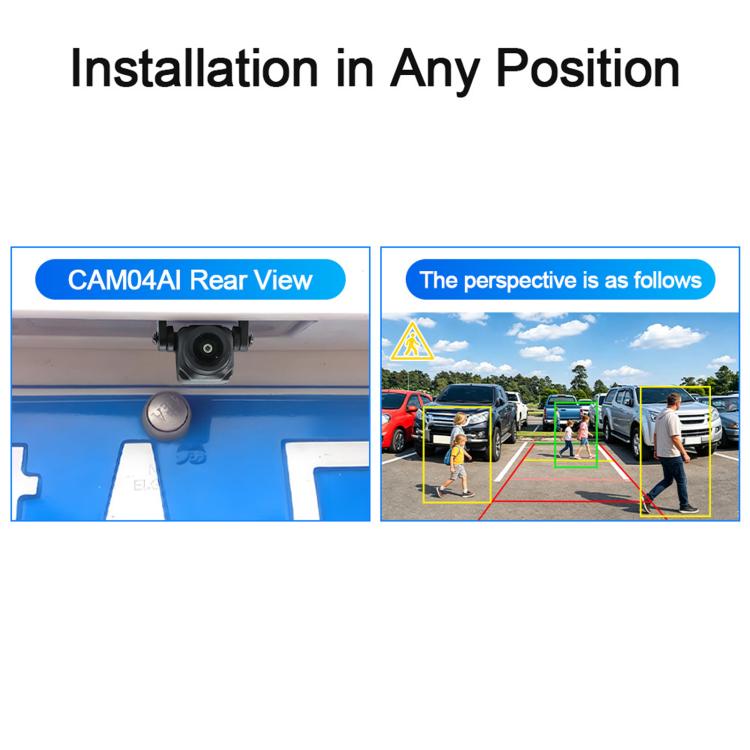 AHD Blind Spot Monitoring Reverse Camera With Pedestrian & Vehicle Detection Audio Alert, CAM04AI