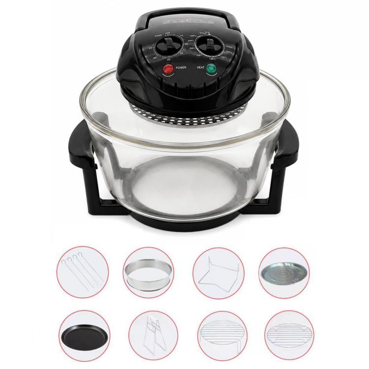 20L Multifunctional Large Capacity Household Microwave Oven Glass Air Fryer, 3pcs /Set EU Plug, 8pcs /Set EU Plug