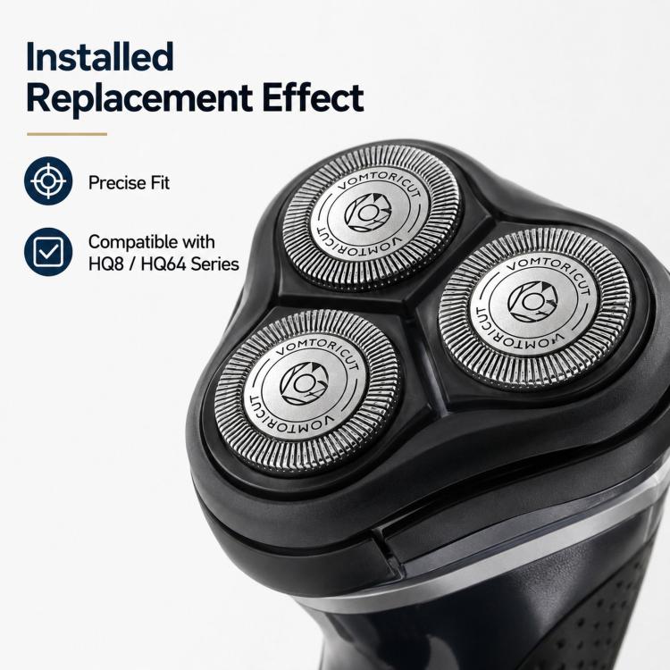 HQ64 Dual Track Replacement Shaver Head For Philips Norelco HQ8 / HQ7310 / HQ5710 / HQ6070, Dual-blade