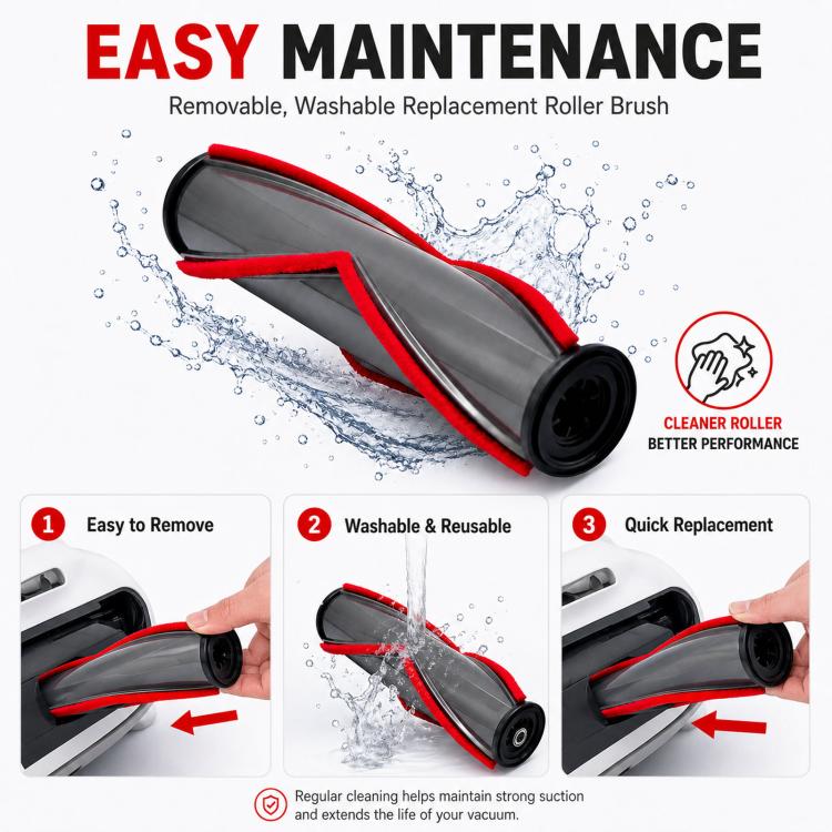 V-Shaped Anti-Tangle Carpet Roller Brush For Dreame R10 / R20 / R30 / T20 / T30 Series Vacuums, Z4