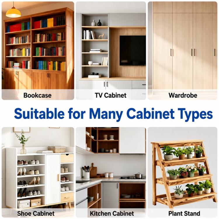 120 PCS/Box Shelf Pegs Kit 4 Assorted Styles Metal Shelf Support Pins Brackets Assortment, 120 PCS/Box