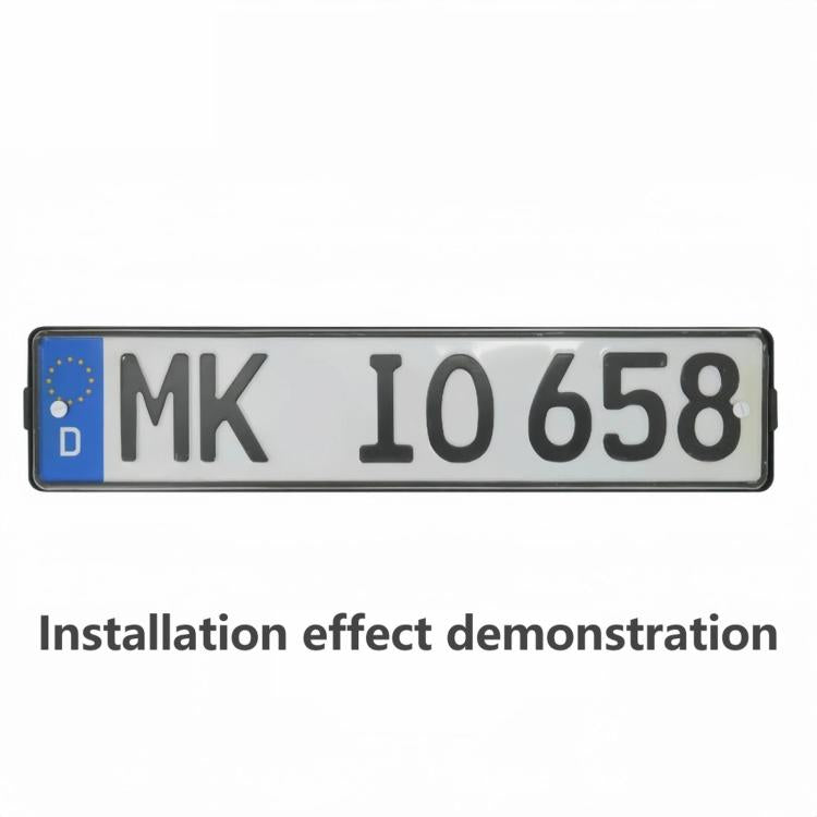 European Standard License Plate Frame ABS Plastic Euro Car Number Plate Holder, 2 PCS/Set Magnetic, 2 PCS/Set Non-Magnetic