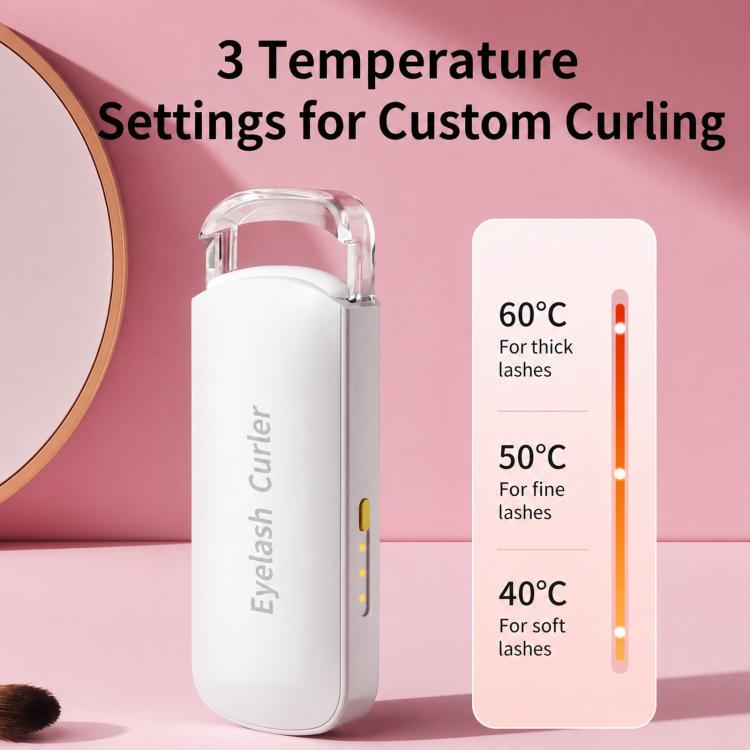 Rechargeable Heated Eyelash Curler With 3 Temperature Modes