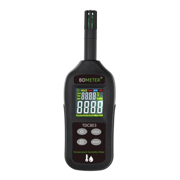 BDMETER TDC803 Handheld Portable Color Screen Temperature Humidity Meter High-Precision Environmental Detector, BDMETER TDC803