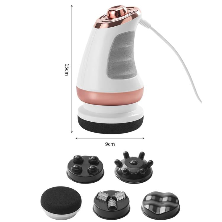 5 In 1 Handheld Electric Body Massager Portable Cellulite Remover Machine With 5 Massage Heads, US Plug, EU Plug