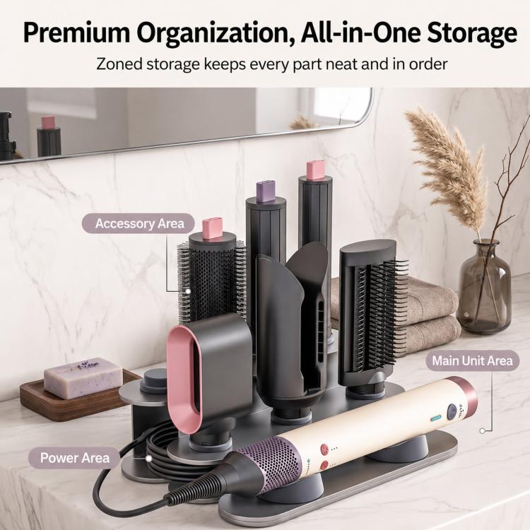 Countertop Styler Holder Carbon Steel Attachment Storage Stand, For Dyson Airwrap HS09, For Dyson Airwrap HS08 / HS05 /HS01