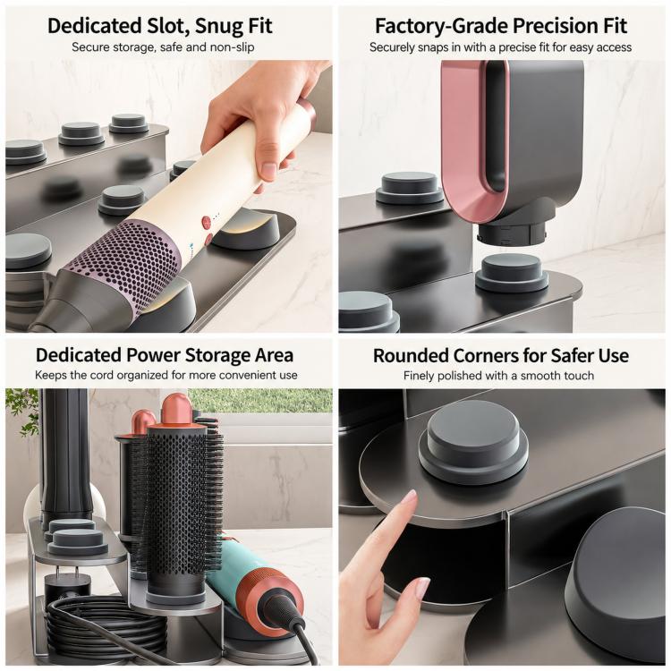 Countertop Styler Holder Carbon Steel Attachment Storage Stand, For Dyson Airwrap HS09, For Dyson Airwrap HS08 / HS05 /HS01