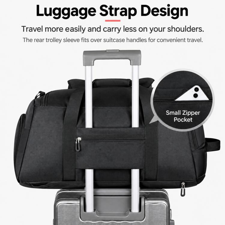 REMOID T20 Travel Duffel Backpack Convertible Gym Bag With Shoe Compartment Wet Pocket Luggage Strap