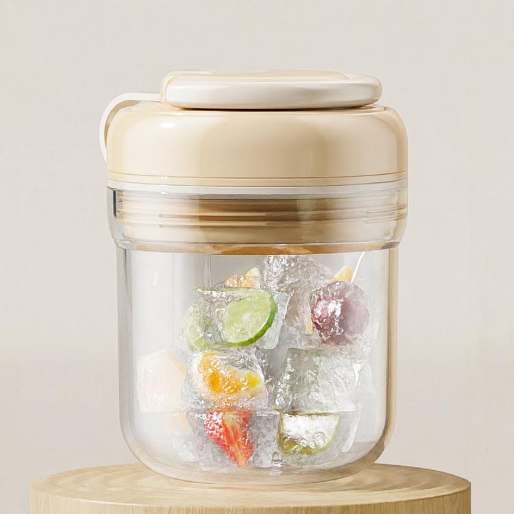 Ice Cube Mold Cup Portable Press Ice Making Cup, Orange 380ml, Green 380ml, White 380ml, Orange 550ml, Green 550ml, White 550ml