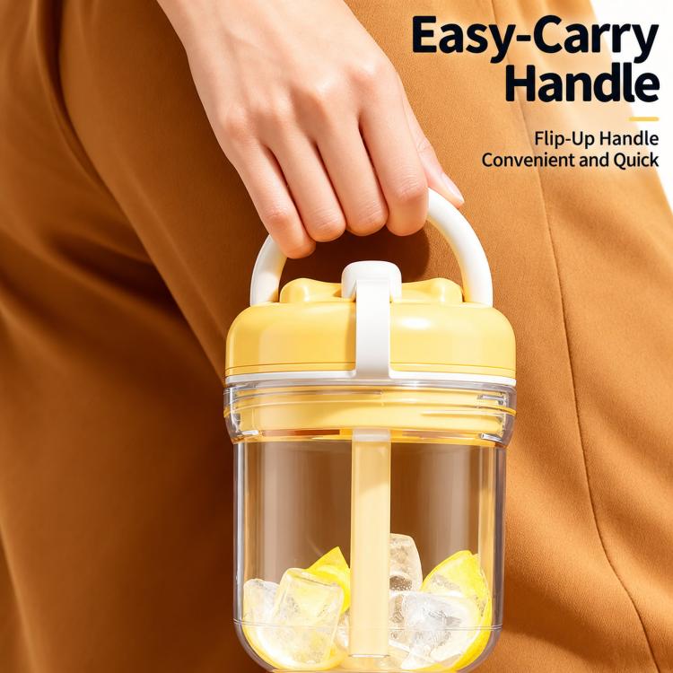 Ice Cube Mold Cup Portable Press Ice Making Cup, Orange 380ml, Green 380ml, White 380ml, Orange 550ml, Green 550ml, White 550ml