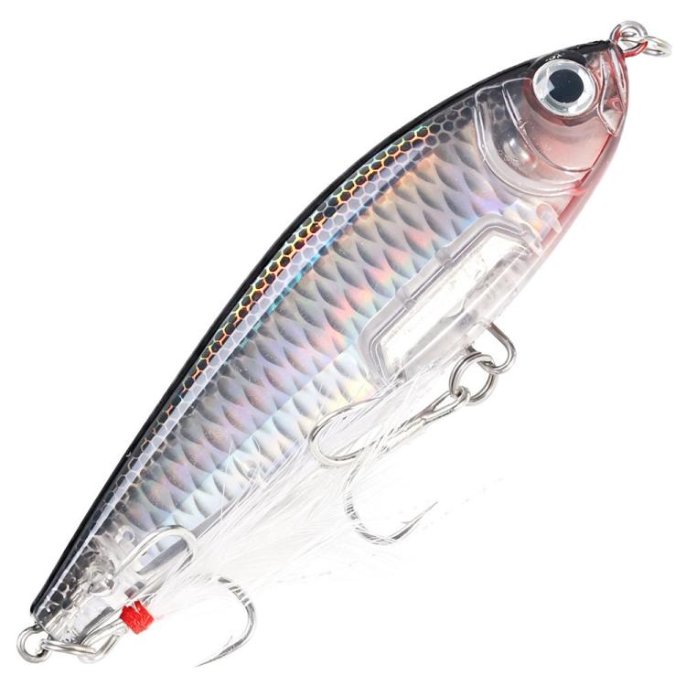 HENGJIA PE049 Sinking Pencil Fishing Lures Long Casting Hard Artificial Baits With Feather Treble Hooks