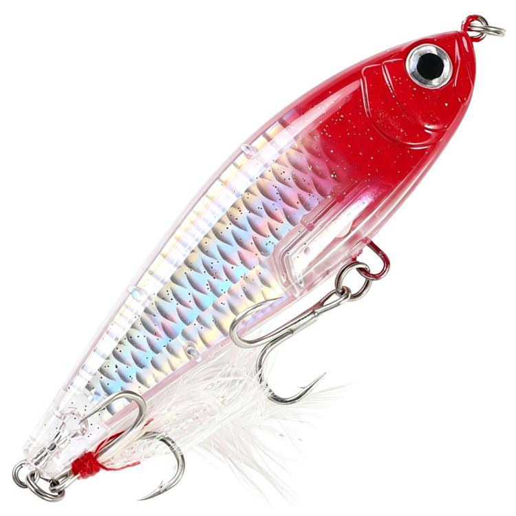 HENGJIA PE049 Sinking Pencil Fishing Lures Long Casting Hard Artificial Baits With Feather Treble Hooks
