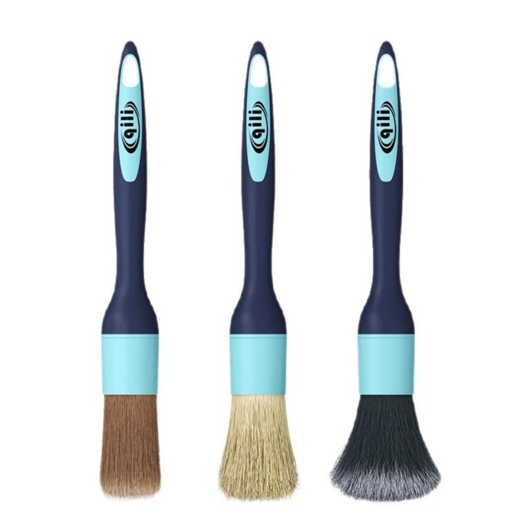 Qili Soft-Bristled Detailing Brush For Car Interior Air Vents, Composite Tapered Filaments, Boar Bristles, Soft PBT Bristles