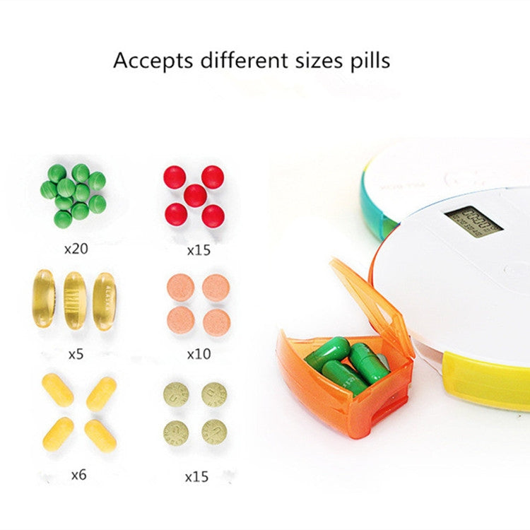 One Week Portable Timing Smart Pill Boxes Elder Reminding Electronic Medicine Box