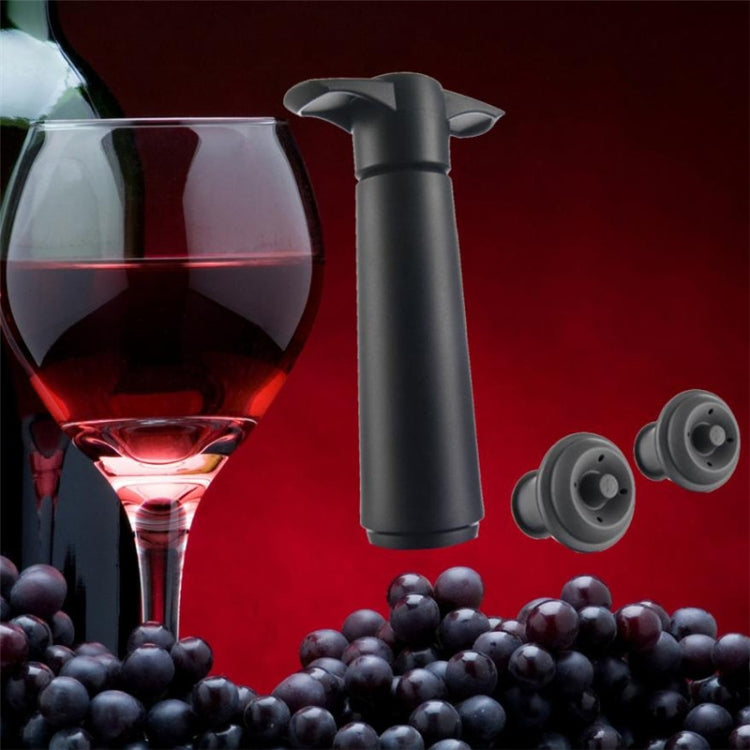 Red Wine Vacuum Pump Freshener Silicone Wine Stopper Set, Black Pump 2 Stoppers (OPP Bag), Black Pump 2 Stoppers (Box), 2 Stoppers Three Holes (OPP Bag), Black Pump Three-piece Box