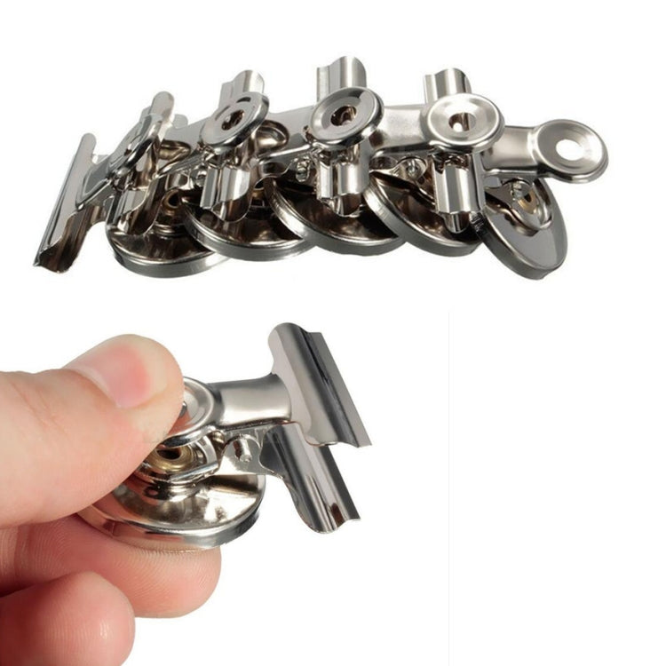 20 PCS Stainless Steel Round Head Clip Paper Clip Office Folder Refrigerator Wall Memo Clip, Wall Memo Clip