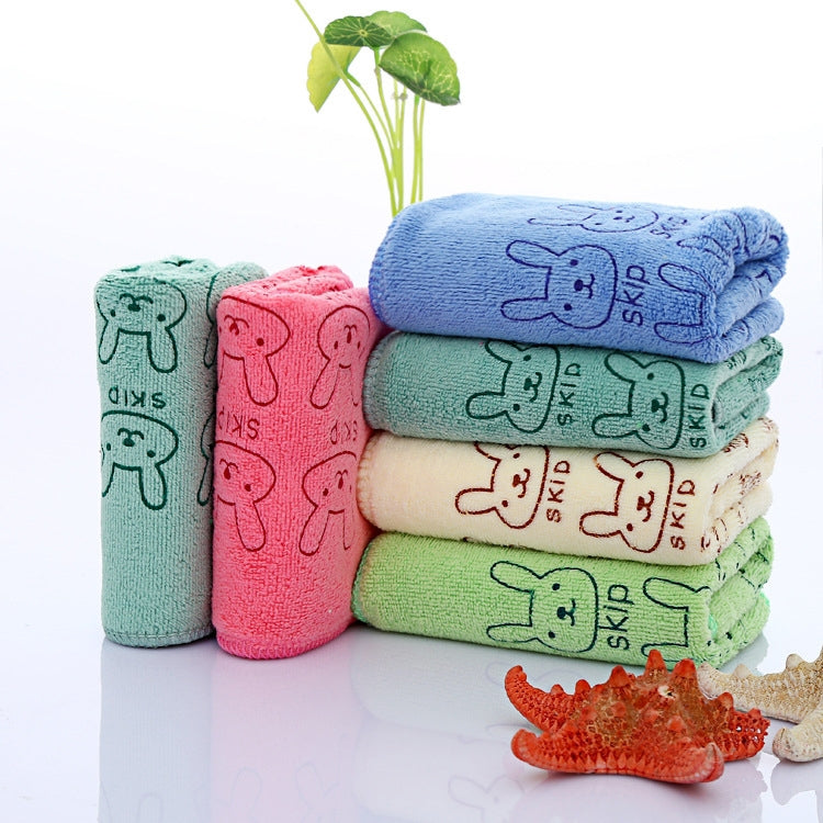 25*50cm Cute Baby Kid Towel Face Microfiber Absorbent Drying Bath Beach Towel Washcloth Swimwear Baby Towel Cotton Kids Towel, 25x50cm