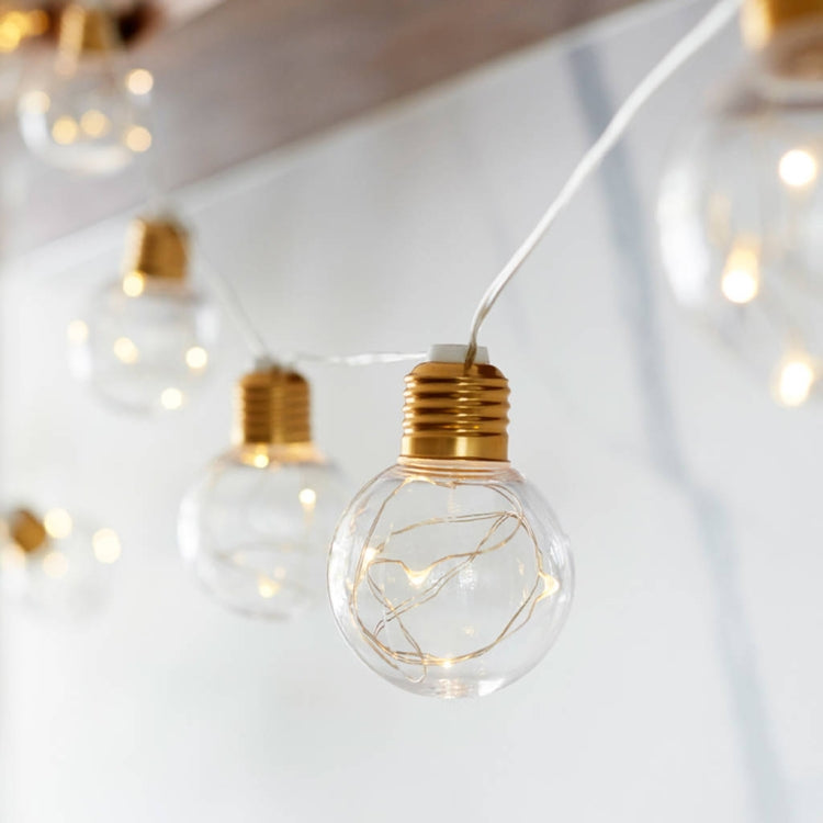 3m 10 LEDs G45 Copper Wire Bulb String Holiday Decoration Light
