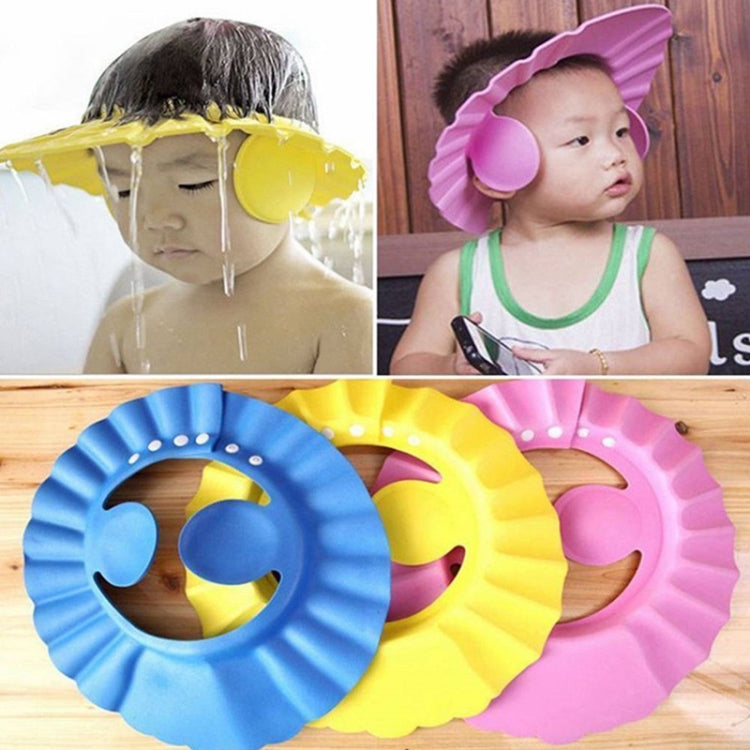 3 PCS Safe Baby Shower Cap Kids Bath Visor Hat Adjustable Baby Shower Cap Protect Eyes Hair Wash Shield for Children Waterproof Cap, Blue+wave, Yellow+Round, Blue+Round, Pink+wave, Pink+earflaps, Yellow+earflaps, Blue+earflaps, Yellow+wave, Pink+Round