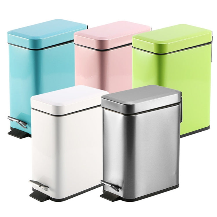 Household Stainless Steel Foot Pedal Small Rectangular Trash Can