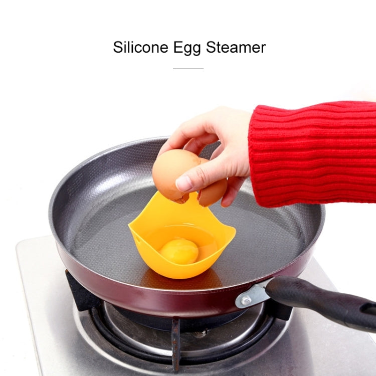 Silicone Egg Cooker Egg Bracket Kitchen Tools Pancake Cookware Bakeware Steam Eggs Plate Tray, Green, Red, Blue, Yellow, 4 pieces of steamed egg