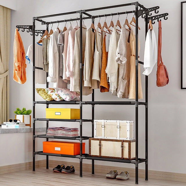 Bedroom Floor Simple Mobile Coat Rack Hanger