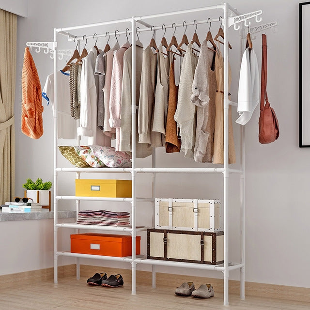 Bedroom Floor Simple Mobile Coat Rack Hanger