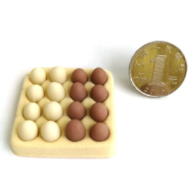 Dollhouse Mini Egg Box with 16 Eggs Model Toy, Mini Egg Box