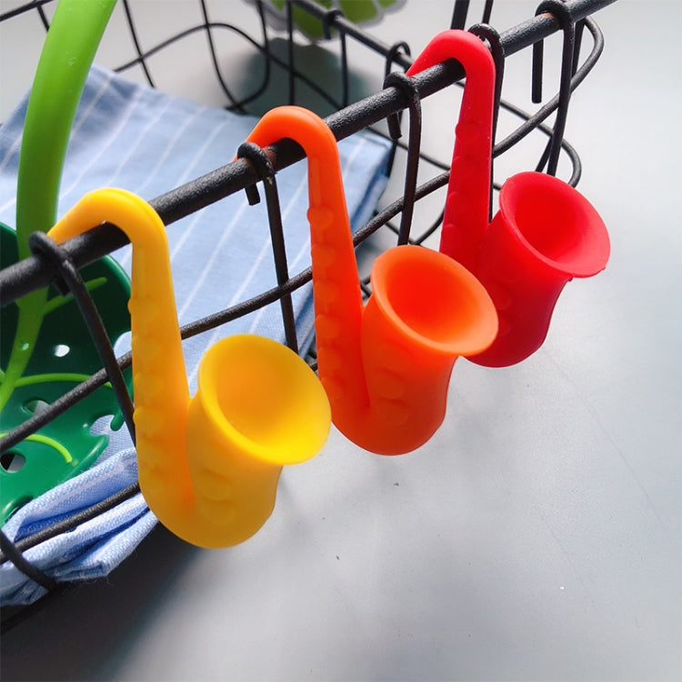 Horn Saxophone Silicone Pot Cover Raises Anti-overflow Device, Random Color Delivery, Horn