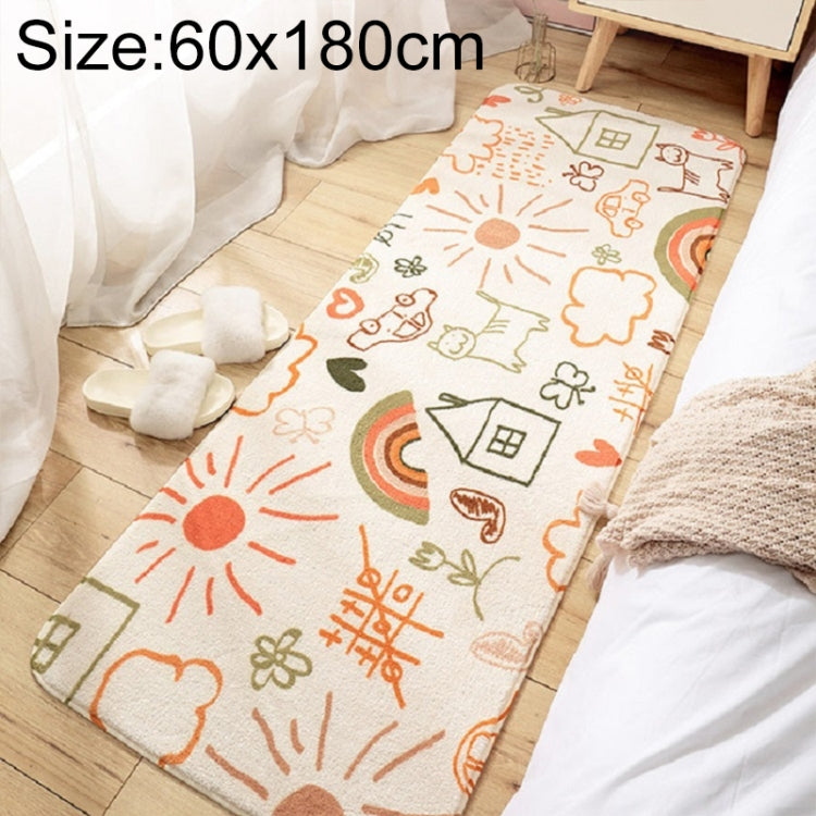 Home Bedroom Carpet Strip Room Bedside Lamb Cashmere Non-slip Mat, 40×120 cm, 60×160 cm, 60×180 cm