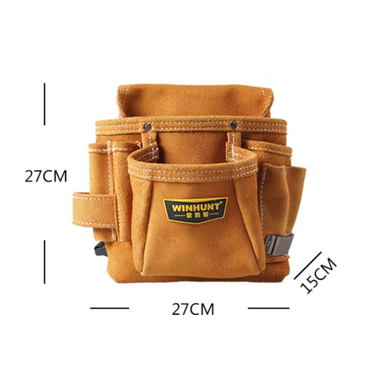 WINHUNT Multi-function Thicken Cowhide Electrical Hardware Tool Bag Repair Pocket, WH037