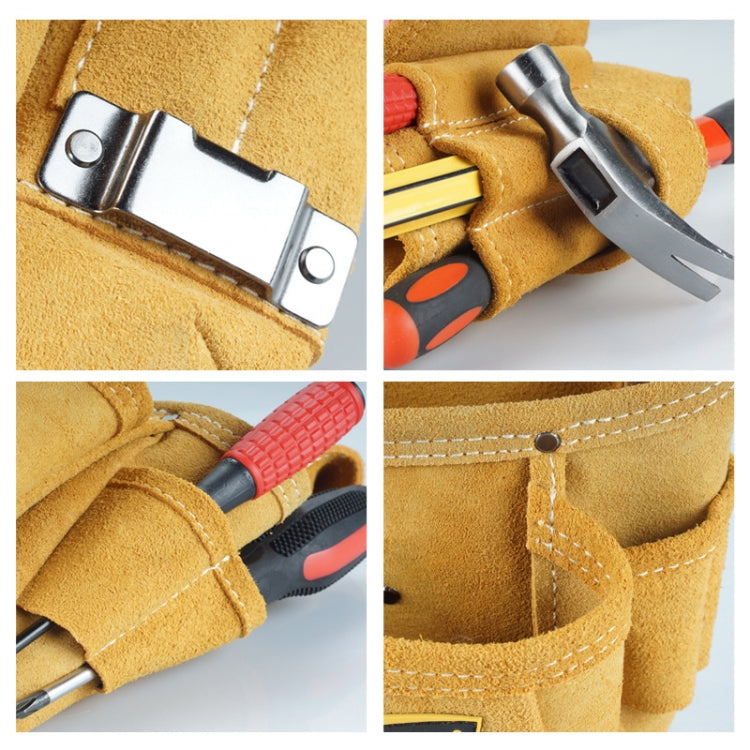 WINHUNT Multi-function Thicken Cowhide Electrical Hardware Tool Bag Repair Pocket, WH037