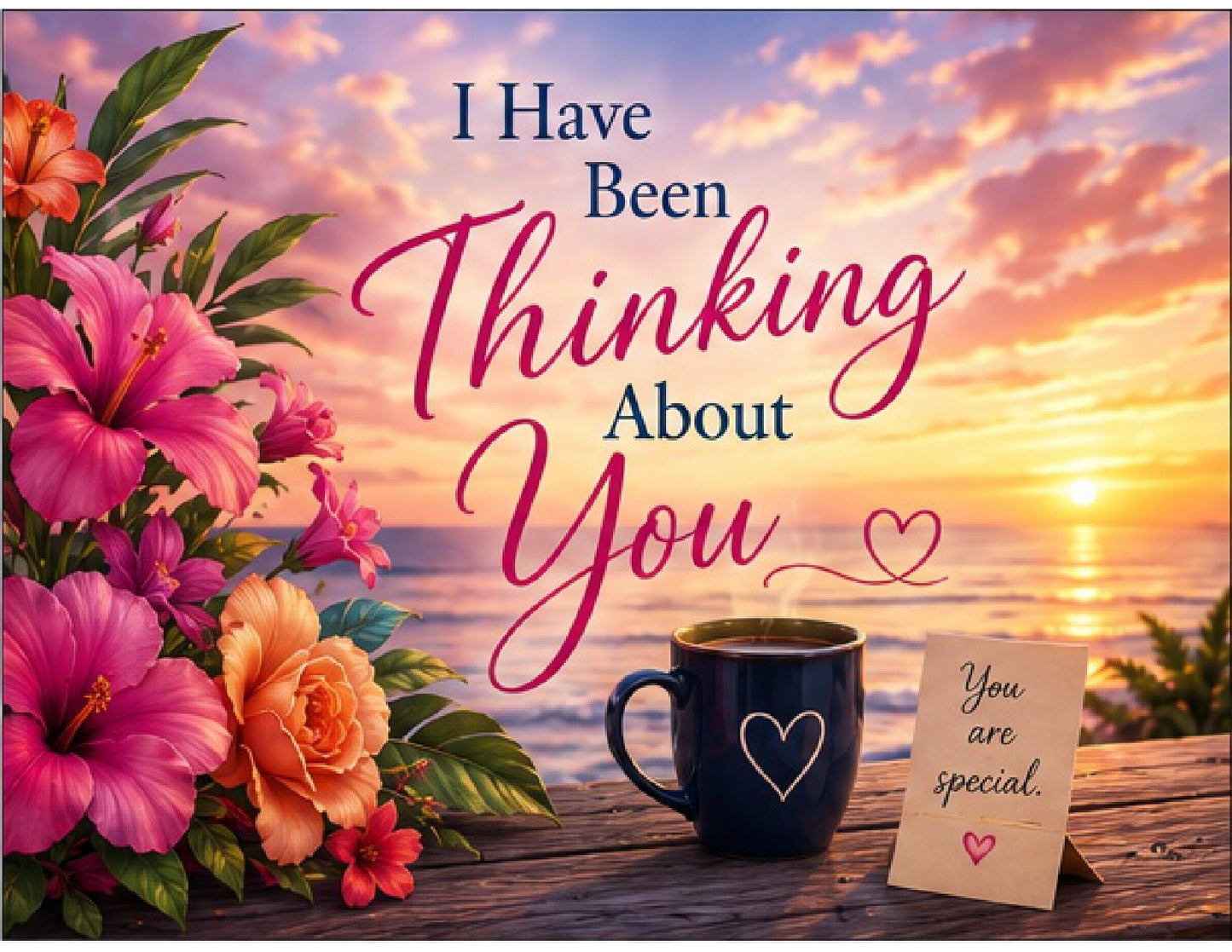 Thinking about you postcard