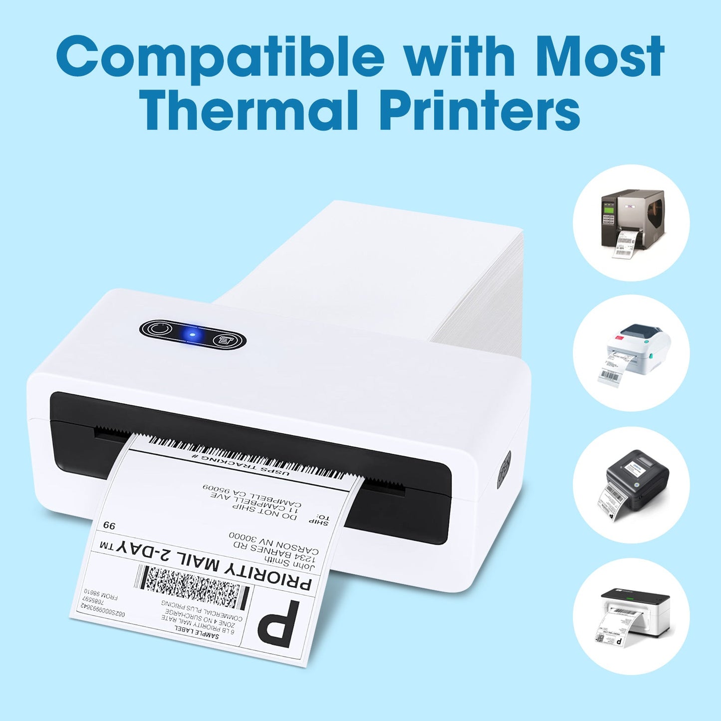 4x6 Direct Thermal Shipping Labels Paper White 200 pack