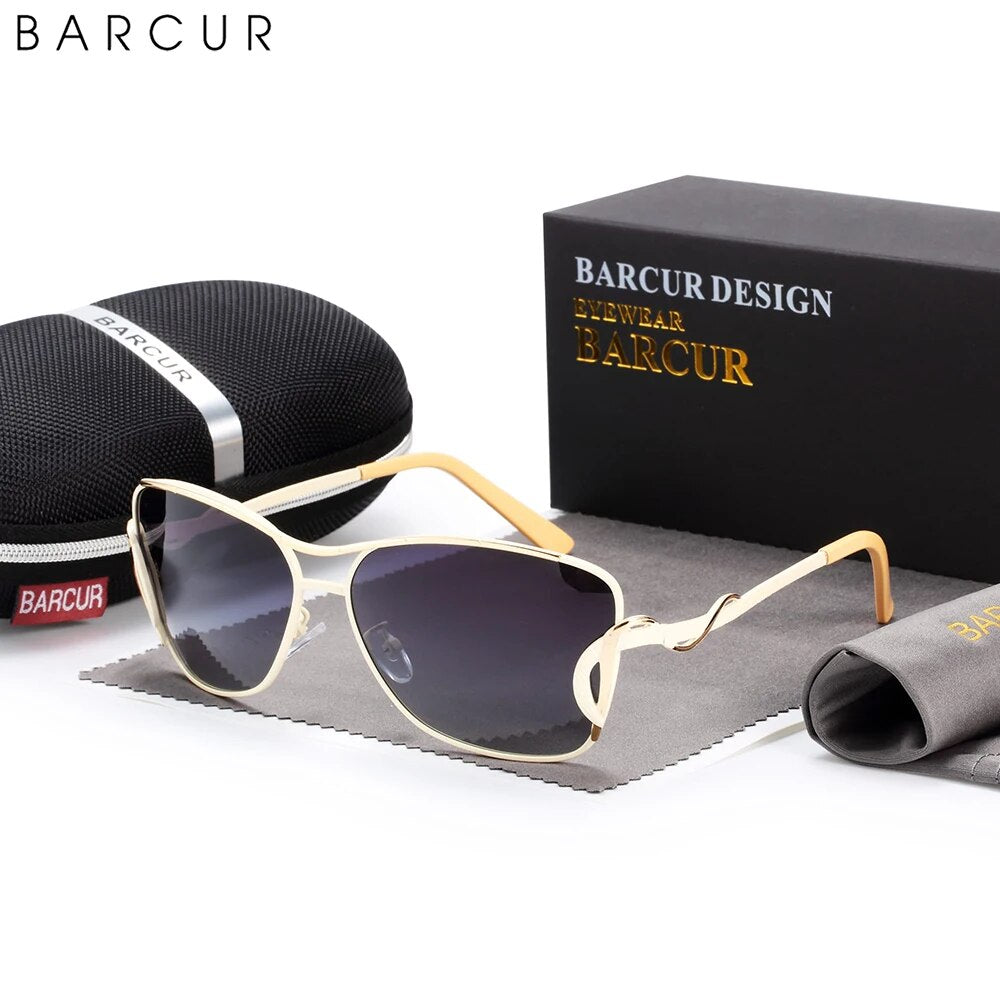 BARCUR Women's Sunglasses Oversized Shade Sun glasses Women Polarizing Glasses Gradient Lens UV400 Protection oculos lunette de