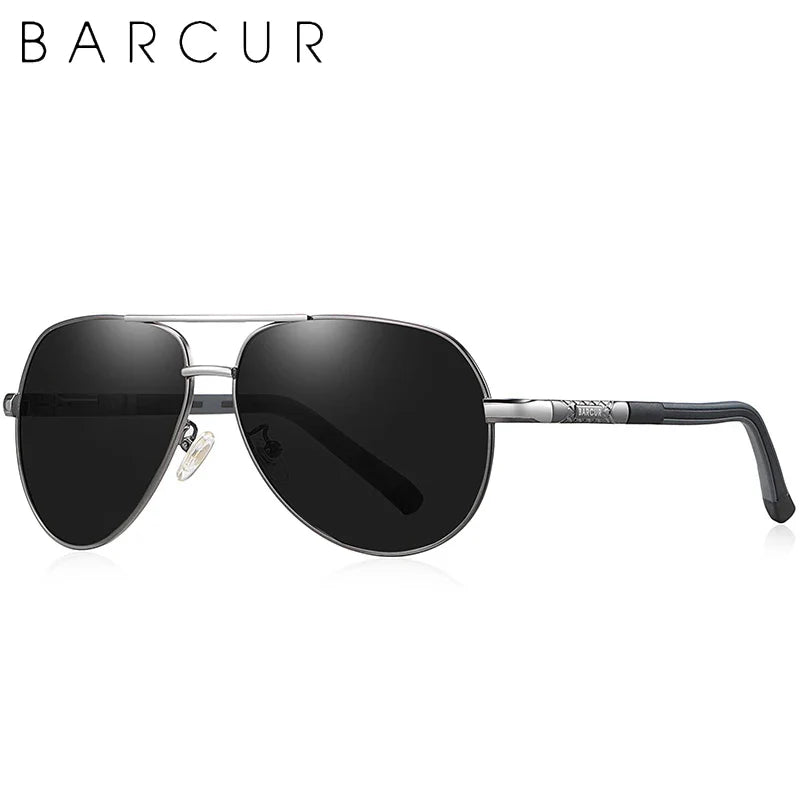 BARCUR Fashion Glasses Hot Style Men sunglasses Polarized UV400 Protection Driving Sun Glass Male Oculos De Sol