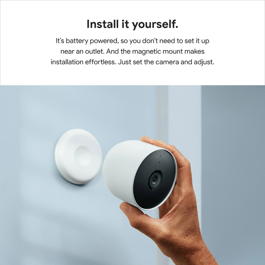 Google Nest Cam 2-Pack (GA01894-US) Outdoor or Indoor - Snow (NEW)