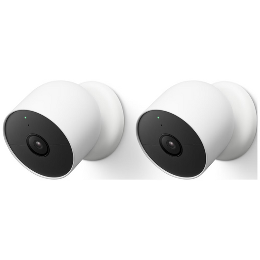 Google Nest Cam 2-Pack (GA01894-US) Outdoor or Indoor - Snow (NEW)