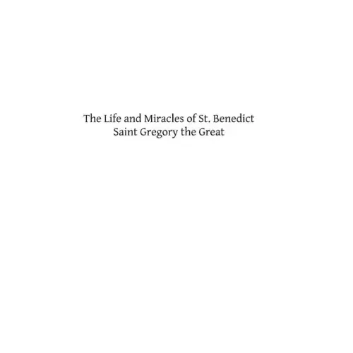 The Life and Miracles of St. Benedict