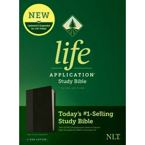 NLT Life Application Study Bible, Third Edition (Leatherlike, Black/Onyx, Red Letter)