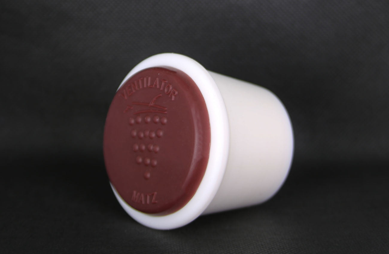 Fermenting Ventilating Tall Bung with Burgundy Top | Food-Grade Silicone Barrel Bung for Wine & Beer Makers, Craft Brewing & Vintner Aging Supplies - 10 Pack